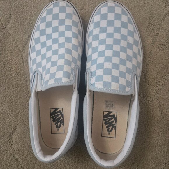 Sky blue checkered vans - Picture 2 of 2